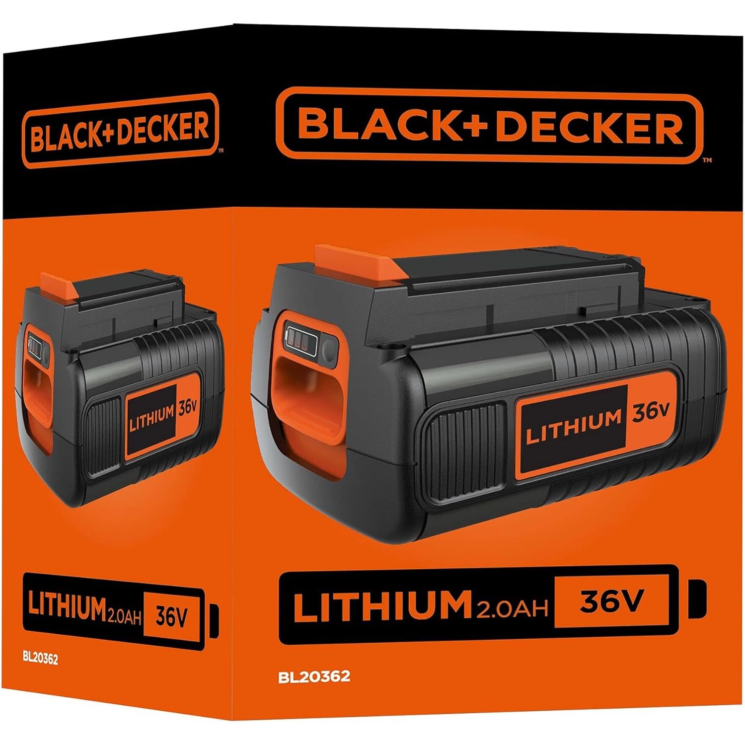 Buy BLACK+DECKER,BLACK+DECKER 36V 2.0Ah Lithium-Ion Compact Rechargeable Battery - BBL20362 - Gadcet UK | UK | London | Scotland | Wales| Near Me | Cheap | Pay In 3 | Power Tool Batteries
