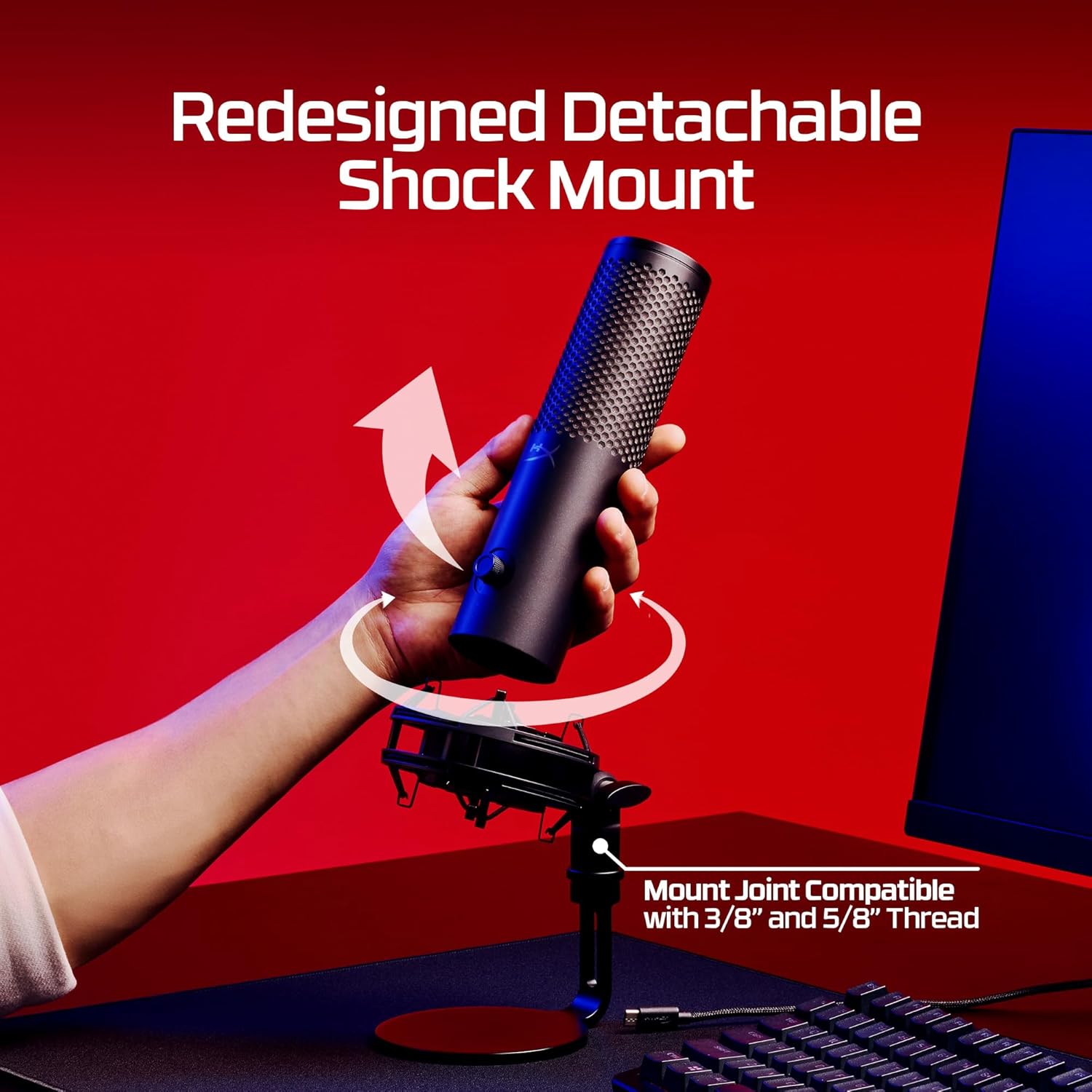 Buy HyperX,HyperX QuadCast S USB Microphone – RGB Lighting, Shock Mount, Onboard Controls, USB-C, for PC & Mac – Black - Gadcet UK | UK | London | Scotland | Wales| Near Me | Cheap | Pay In 3 | Microphones