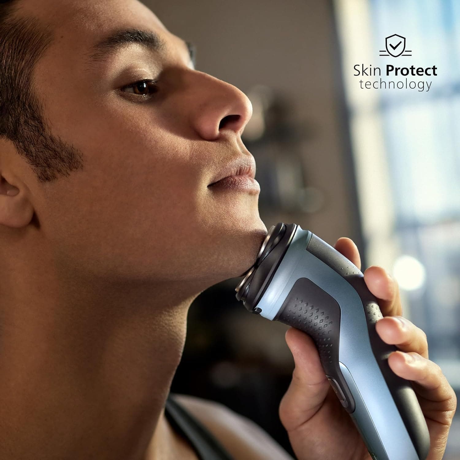 Buy Philips,Philips Electric Shaver Series 3000X - Wet & Dry Electric Shaver for Men in Celestial Blue, with SkinProtect Technology, Pop-up Beard Trimmer, Ergonomic Men's Shaver (Model X3053/00) - Gadcet | UK | London | Scotland | Wales| Near Me | Cheap | Pay In 3 | Shaver & Trimmer