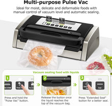 Bonsenkitchen VS4100 Vacuum Sealer Machine – Powerful Globefish Technology, Built-In Cutter & Bag Storage, Low Noise