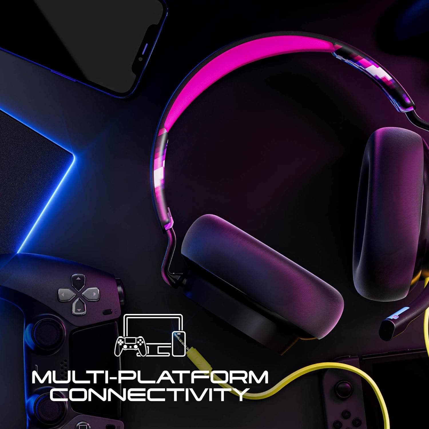 Buy HyperX,Skullcandy SLYR Multi-Platform Over-Ear Wired Gaming Headset, Works with Xbox Playstation and PC - Black - Gadcet UK | UK | London | Scotland | Wales| Near Me | Cheap | Pay In 3 | Headphones & Headsets
