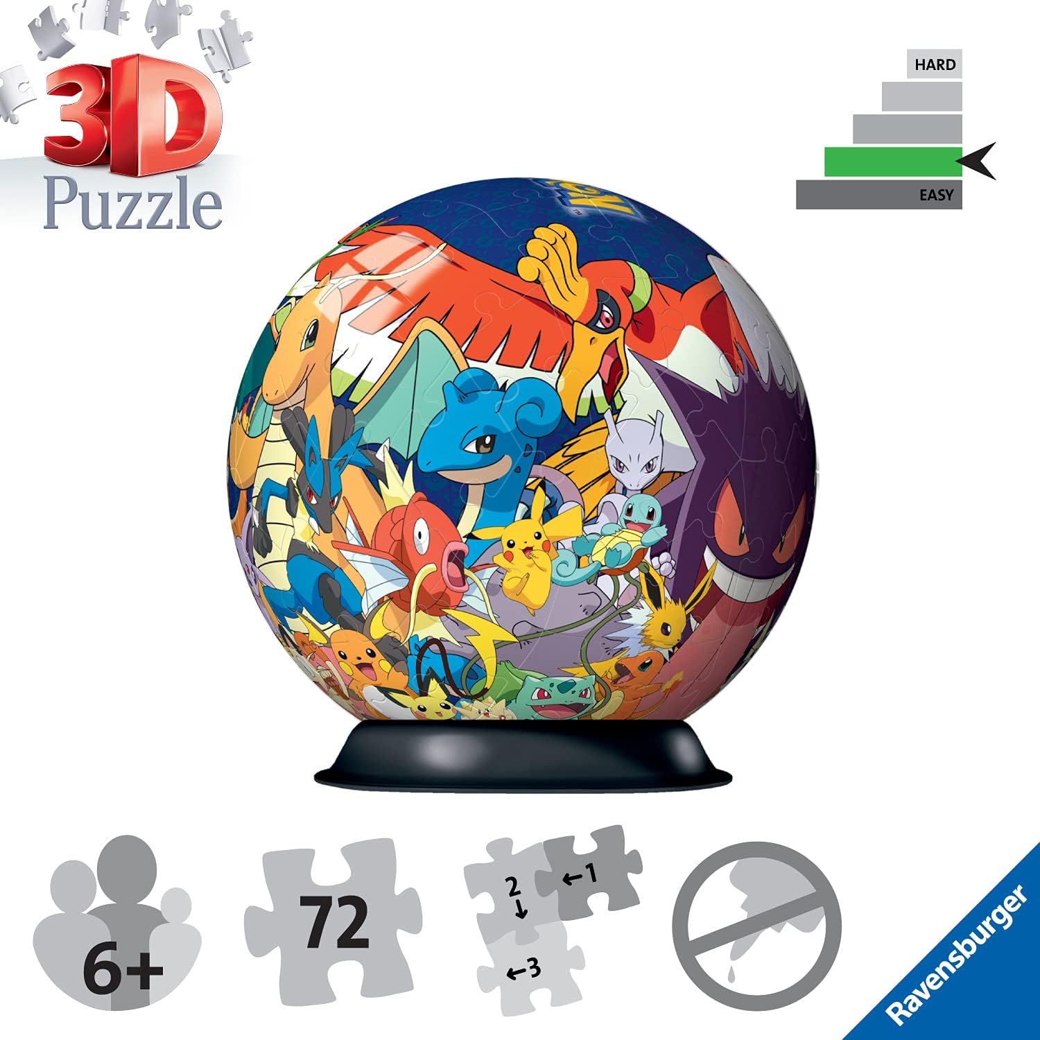 Buy Ravensburger,Ravensburger Pokémon 3D Puzzle Ball – 72-Piece Jigsaw for Kids Age 6+ – No Glue Required - Gadcet UK | UK | London | Scotland | Wales| Near Me | Cheap | Pay In 3 | Games and Toys