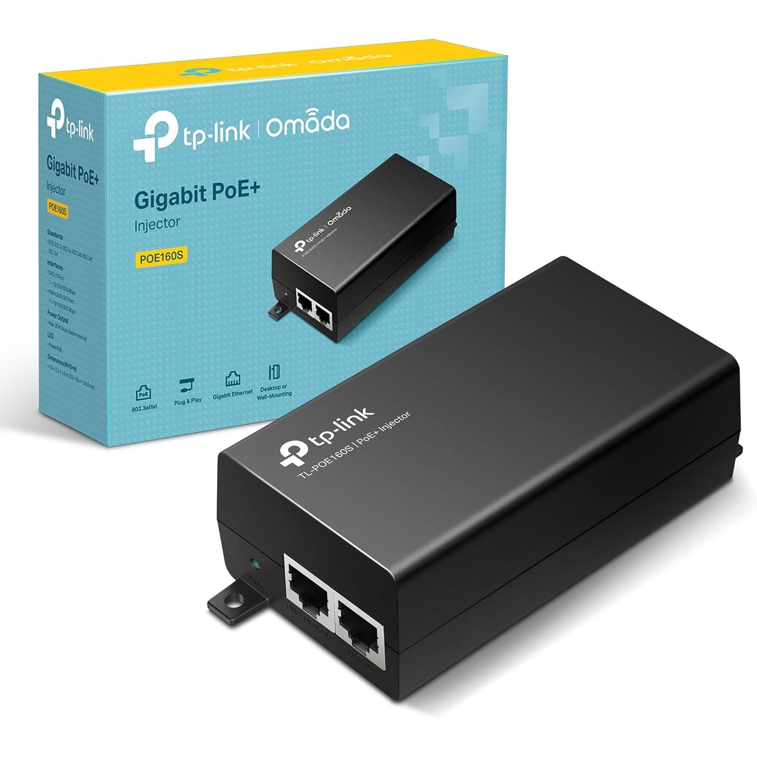 Buy TP-LINK,TP-Link POE160S PoE+ Injector – IEEE 802.3af/at, 2 x Gigabit Ports, Up to 30W Output, 100m PoE Distance, Plug & Play - Gadcet UK | UK | London | Scotland | Wales| Near Me | Cheap | Pay In 3 | PoE+ Injector