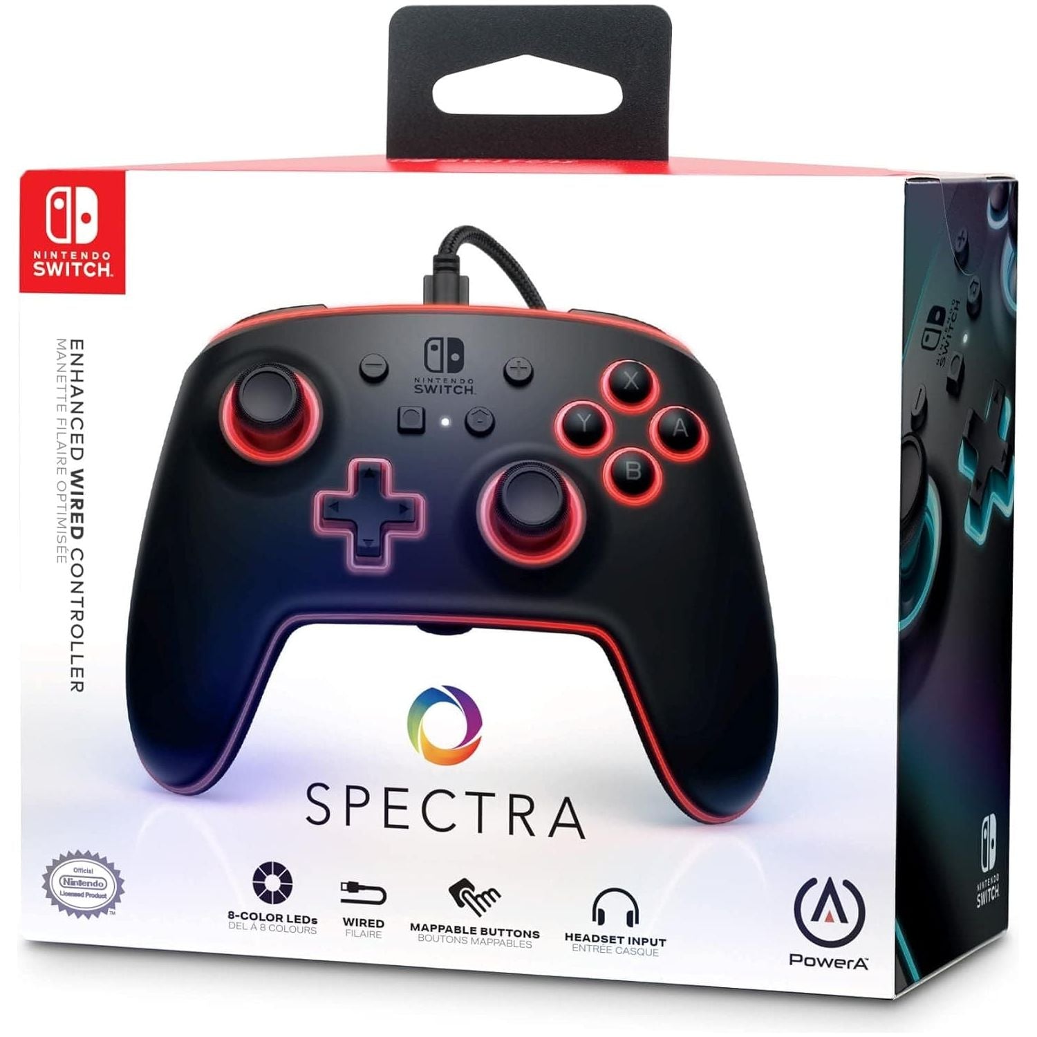 Buy POWERA,PowerA Spectra Enhanced Wired Controller for Nintendo Switch, Gamepad, Wired Video Game Controller, Gaming Controller, Officially Licensed, Light-Up Controller - Gadcet UK | UK | London | Scotland | Wales| Near Me | Cheap | Pay In 3 | Game Controllers