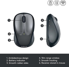 Logitech M235 Wireless Mouse, 2.4 GHz with USB Receiver, 1000 DPI Optical Tracking, 12 Month Battery, Compatible with PC, Mac, Laptop, Chromebook - Grey