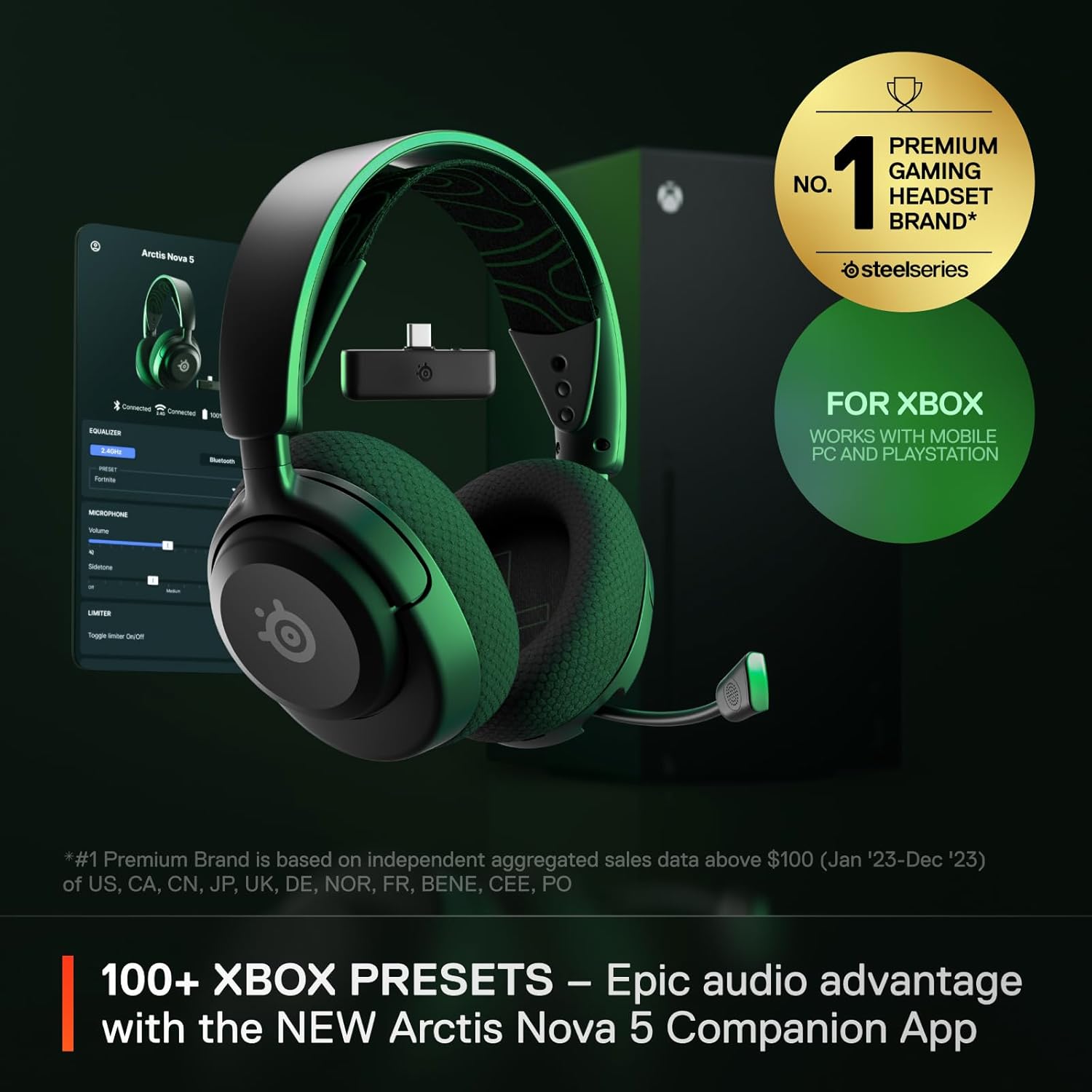 Buy SteelSeries,SteelSeries Arctis Nova 5X Wireless Xbox Gaming Headset - Neodymium Drivers, 60H Battery, 2.4GHz/BT, ClearCast Gen2.X Mic, PC, PS, Switch, Mobile Compatible - Gadcet UK | UK | London | Scotland | Wales| Near Me | Cheap | Pay In 3 | Headsets