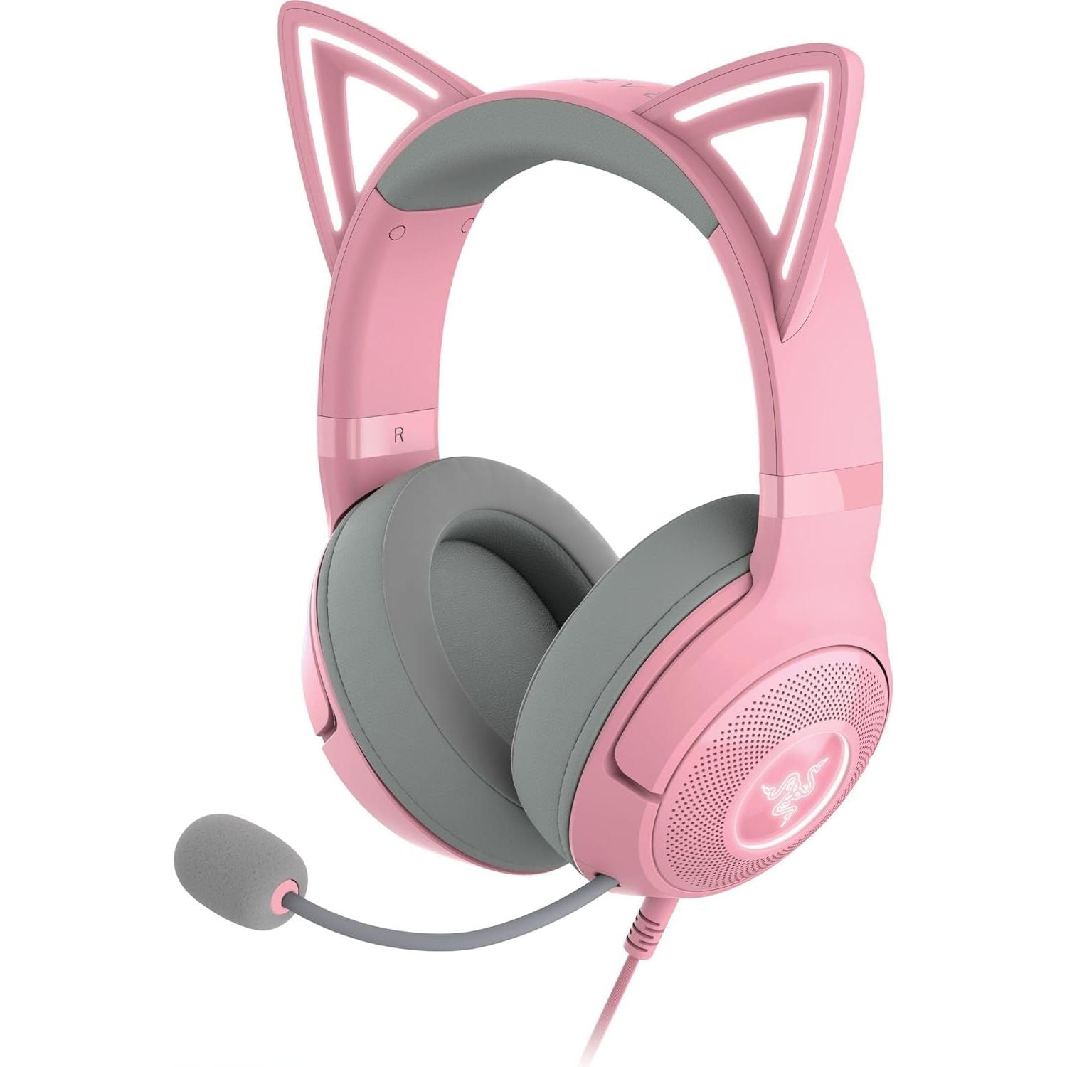 Buy RAZER,Razer Kraken Kitty V2 Wired RGB Headset – Stream Reactive Lighting, HyperClear Mic, TriForce 40mm Drivers, 7.1 Surround, Quartz Pink - Gadcet UK | UK | London | Scotland | Wales| Near Me | Cheap | Pay In 3 | Headsets
