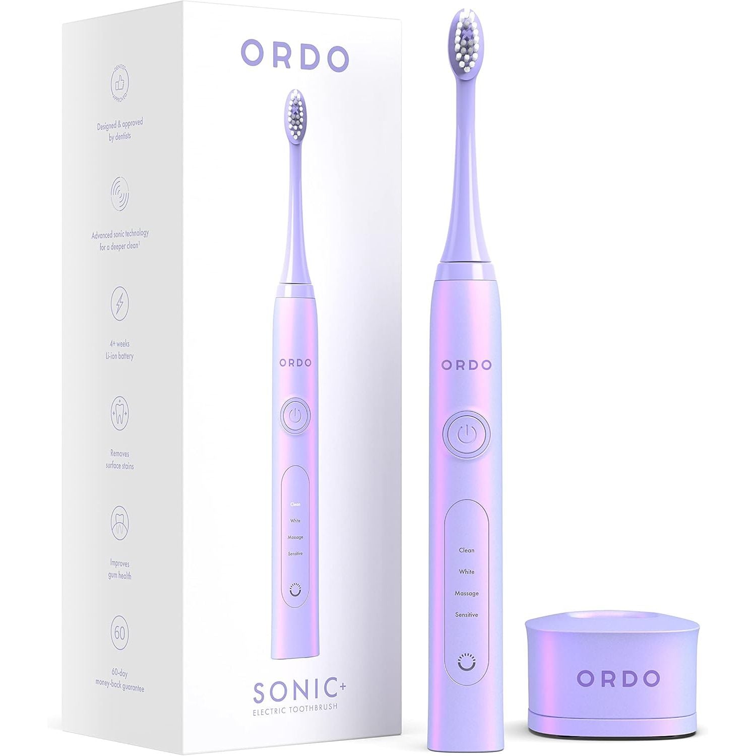 Buy Ordo,Ordo Sonic+ Electric Toothbrush – 4 Modes, Rechargeable, 4-Week Battery, Pearl Violet - Gadcet UK | UK | London | Scotland | Wales| Near Me | Cheap | Pay In 3 | Electric Toothbrushes