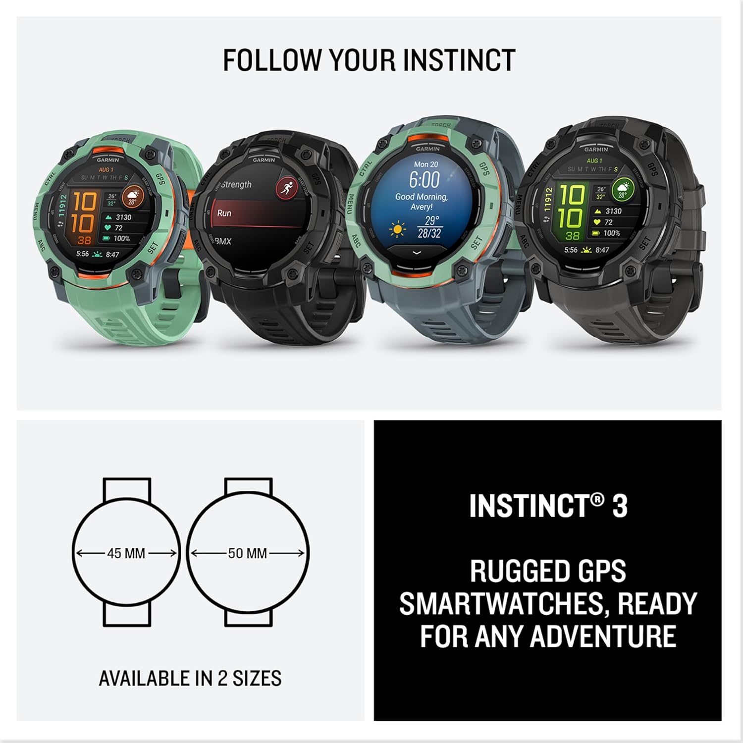 Buy Garmin,Garmin Instinct 3 GPS Smartwatch – 50mm, AMOLED, Neotropic - Gadcet UK | UK | London | Scotland | Wales| Near Me | Cheap | Pay In 3 | Smart Watch