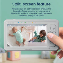 Buy Babysense,Babysense 5" HD Split-Screen Baby Monitor with 2 Cameras, Night Light, White Noise, Lullabies, 4x Zoom, Long Range, 4000mAh Battery - Gadcet UK | UK | London | Scotland | Wales| Near Me | Cheap | Pay In 3 | Security Monitors & Recorders