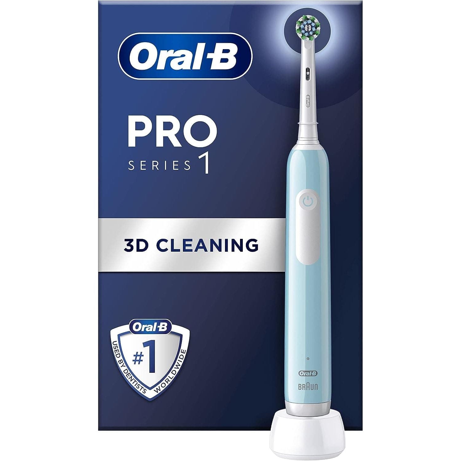 Buy Oral-B,Oral-B Pro 1 Electric Toothbrush With 3D Cleaning - Blue - Gadcet.com | UK | London | Scotland | Wales| Ireland | Near Me | Cheap | Pay In 3 | Health & Beauty