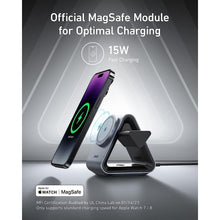 Buy Anker,Anker 737 , MagSafe Charger MagGo Charger (3-in-1 Station) with MFi-Certified 15W Max Fast Charging, For iPhone 14/13 / 12 Series, Apple Watch S8 / 7/6, AirPods 3 / Pro - Gadcet.com | UK | London | Scotland | Wales| Ireland | Near Me | Cheap | Pay In 3 | Power Adapter & Charger Accessories