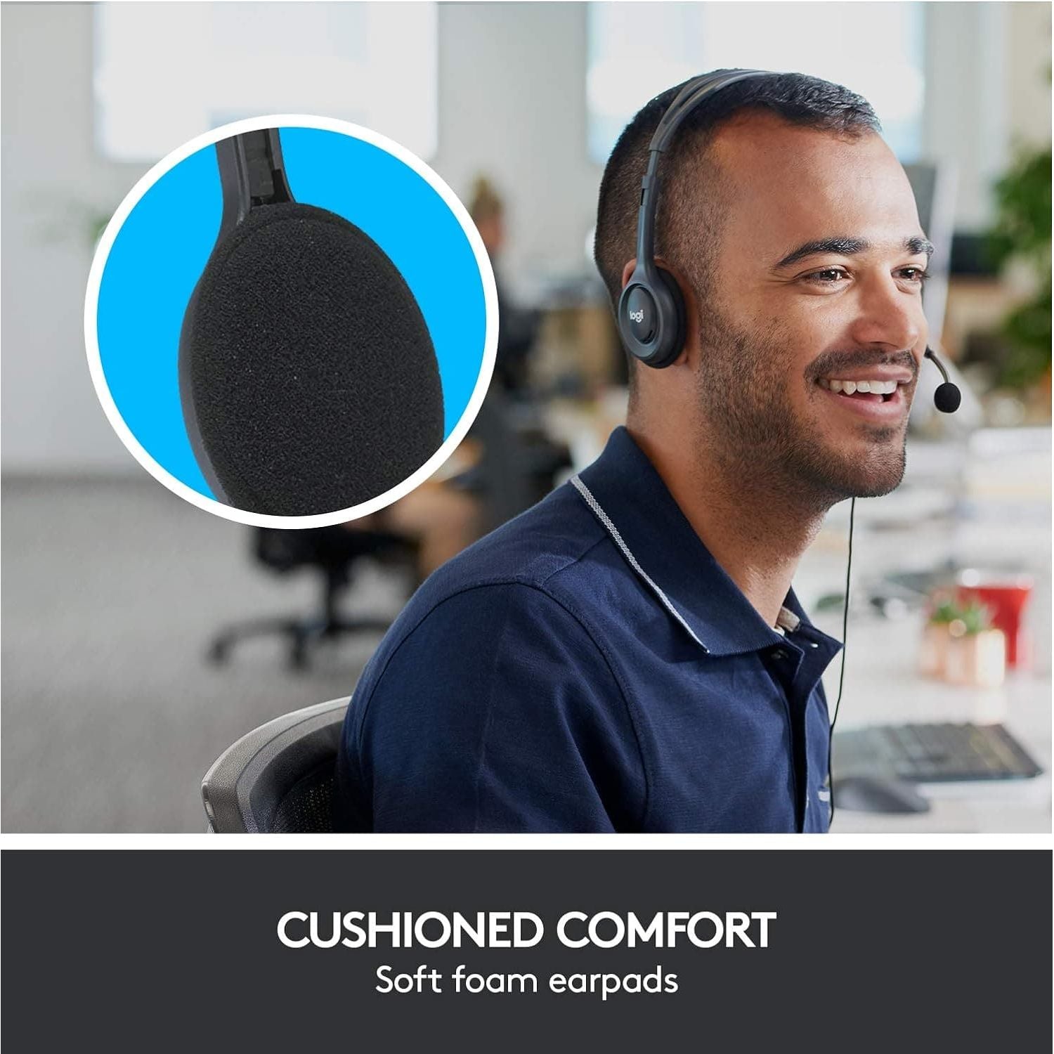 Buy Logitech,Logitech H111 Wired Headset, Stereo Headphones with Noise-Cancelling Microphone, 3.5 mm Audio Jack, PC/Mac/Laptop/Smartphone/Tablet - Black - Gadcet UK | UK | London | Scotland | Wales| Ireland | Near Me | Cheap | Pay In 3 | Headphones & Headsets