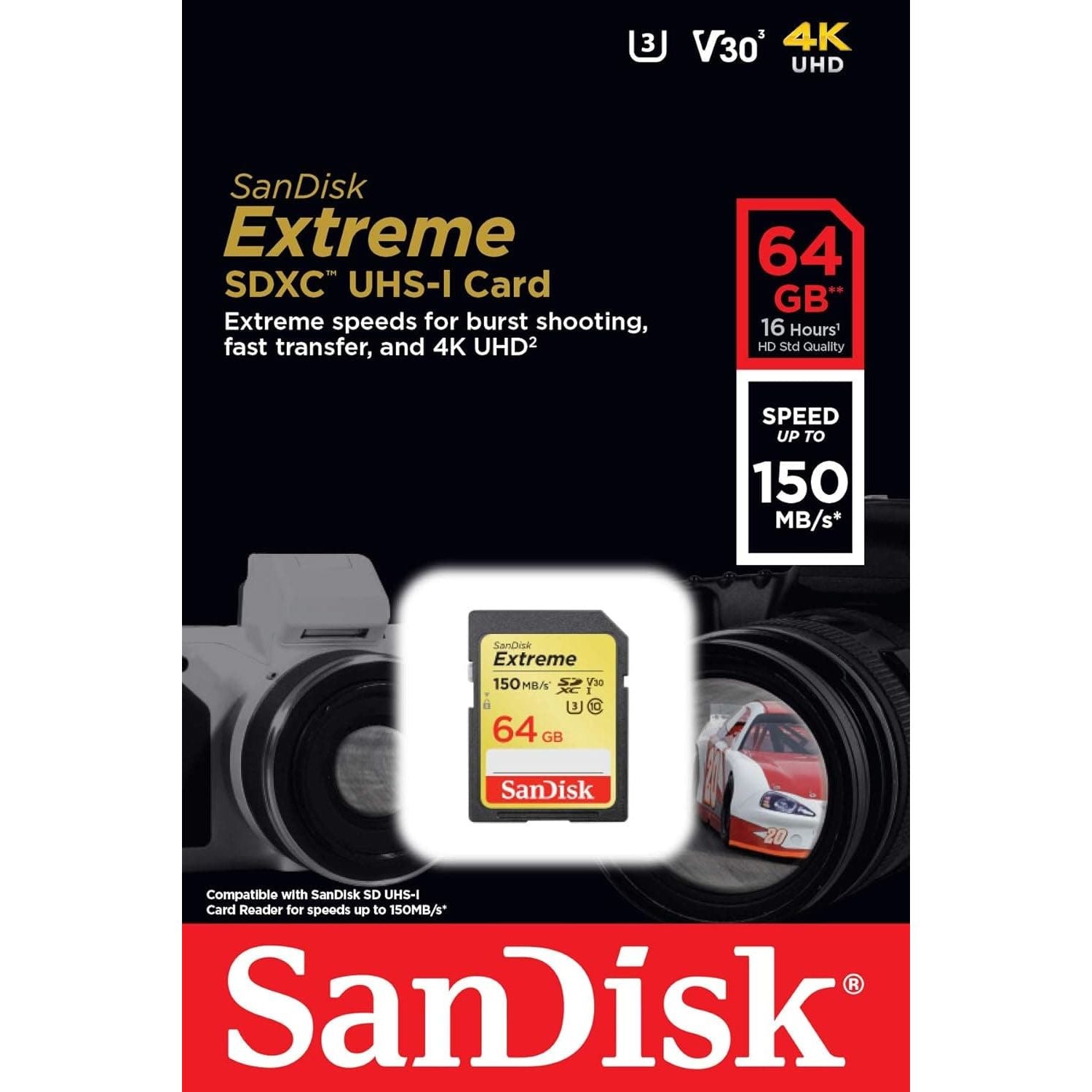 Buy Sandisk,SanDisk Extreme 64GB MICRO SDXC Memory Card up to 150MB/s, Class 10, U3, V30 For Smartphone - Gadcet UK | UK | London | Scotland | Wales| Near Me | Cheap | Pay In 3 | Flash Memory Cards