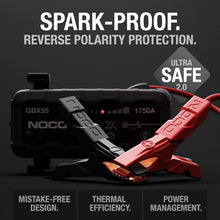 NOCO Boost X GBX55 12V Portable Lithium Car Jump Starter – 1750A, Heavy-Duty Battery Booster, Powerbank Charger, Gray