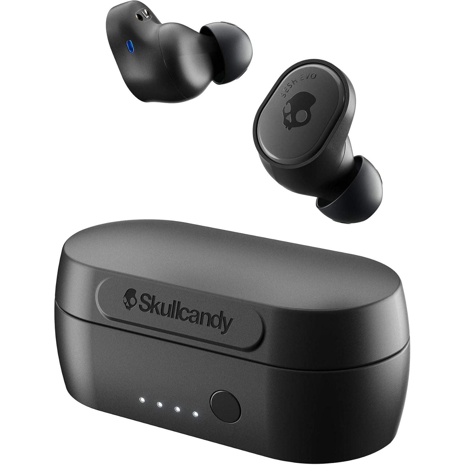 Skullcandy Sesh Evo True Wireless Earbuds – Bluetooth, Mic, IP55 Water Resistant, Charging Case, iPhone & Android Compatible - Black - 1
