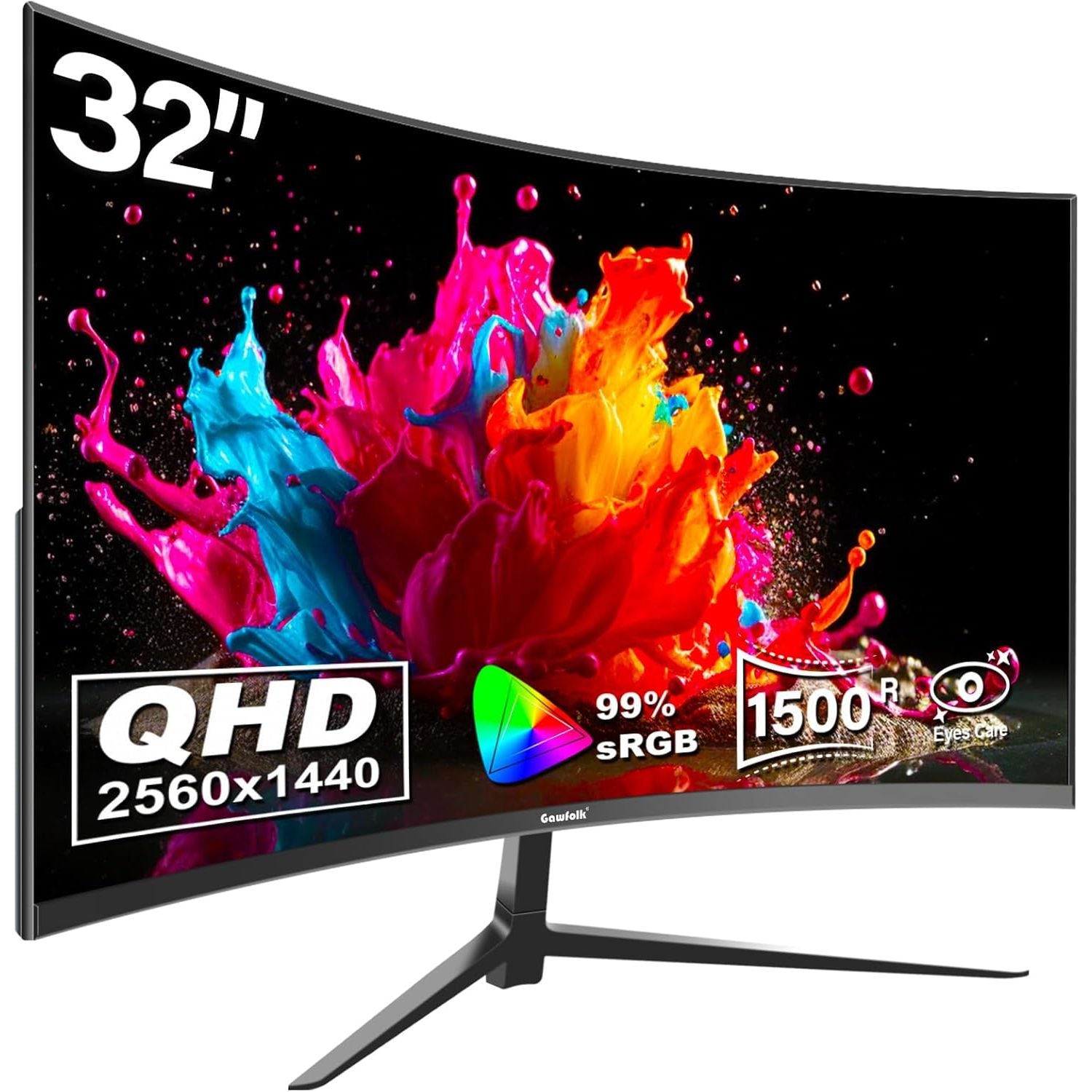 Buy Gawfolk,Gawfolk GF320A 32" FHD 75Hz LED Curved Gaming Monitor - Gadcet UK | UK | London | Scotland | Wales| Near Me | Cheap | Pay In 3 | Computer Monitors
