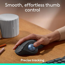 Logitech ERGO M575S Wireless Trackball Mouse, Wireless Ergonomic Mouse With Bluetooth and Encrypted Dongle, Comfortable Thumb Control, Precise and Smooth Tracking, for PC/Mac - Graphite