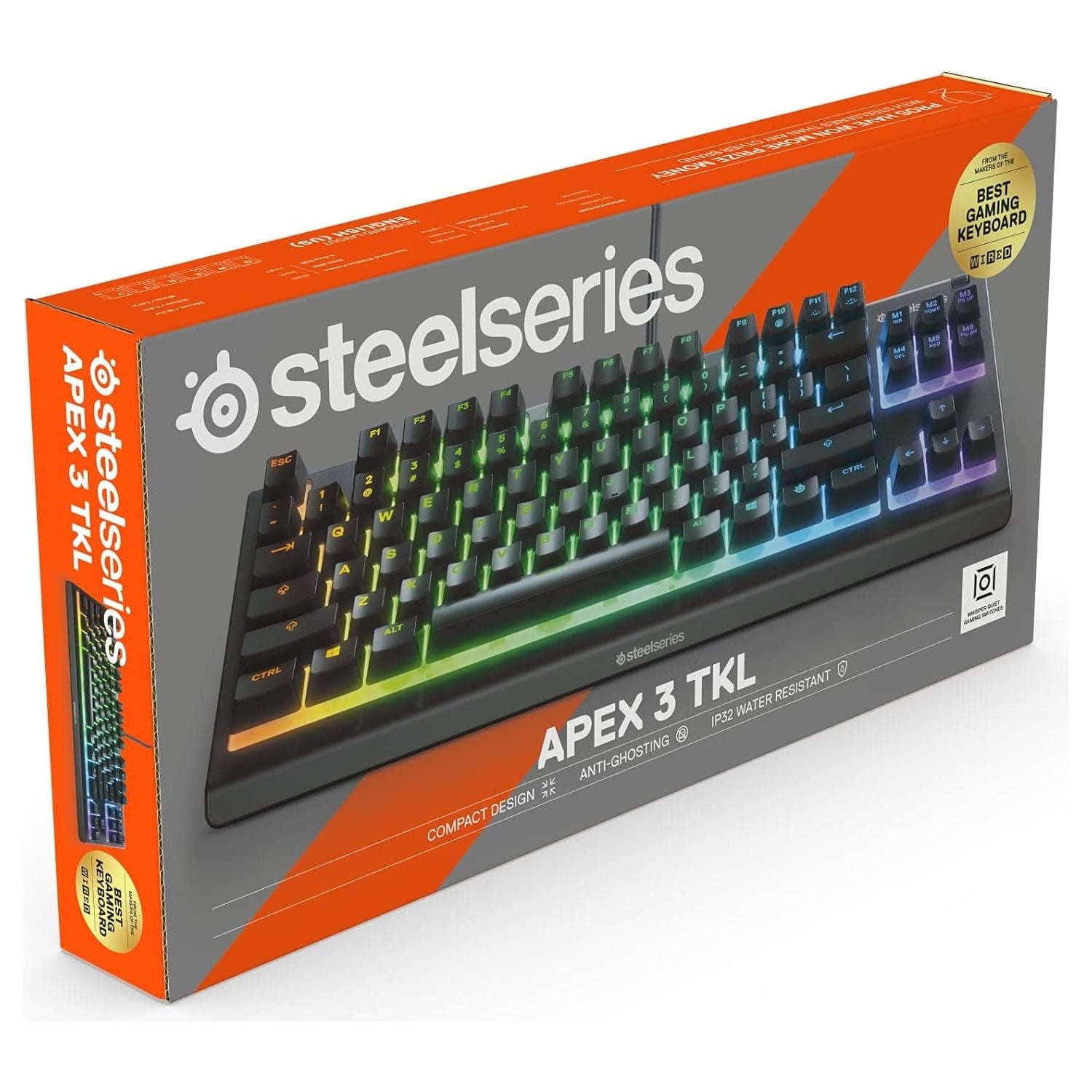 Buy SteelSeries,SteelSeries Apex 3 TKL Wired Gaming Keyboard - Black - Gadcet UK | UK | London | Scotland | Wales| Ireland | Near Me | Cheap | Pay In 3 | Keyboards