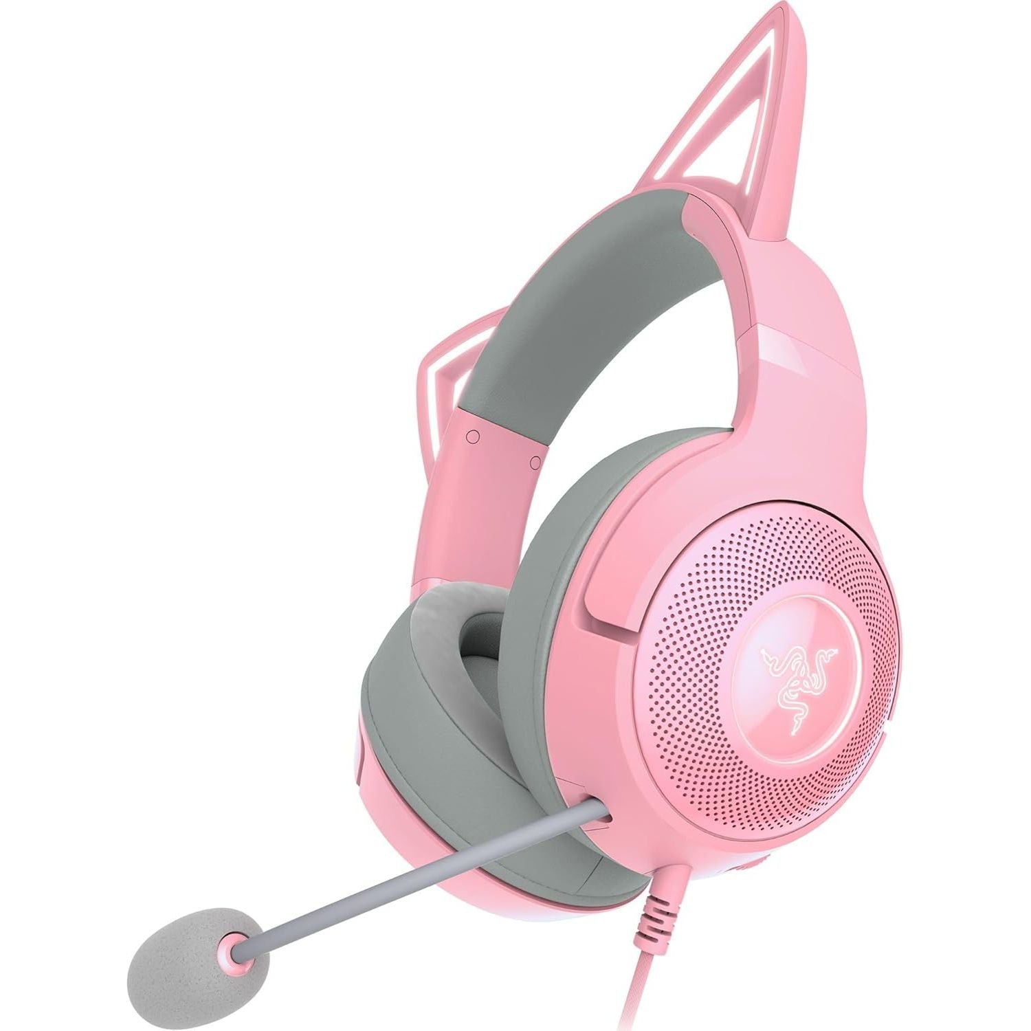 Buy RAZER,Razer Kraken Kitty V2 Wired RGB Headset – Stream Reactive Lighting, HyperClear Mic, TriForce 40mm Drivers, 7.1 Surround, Quartz Pink - Gadcet UK | UK | London | Scotland | Wales| Near Me | Cheap | Pay In 3 | Headsets