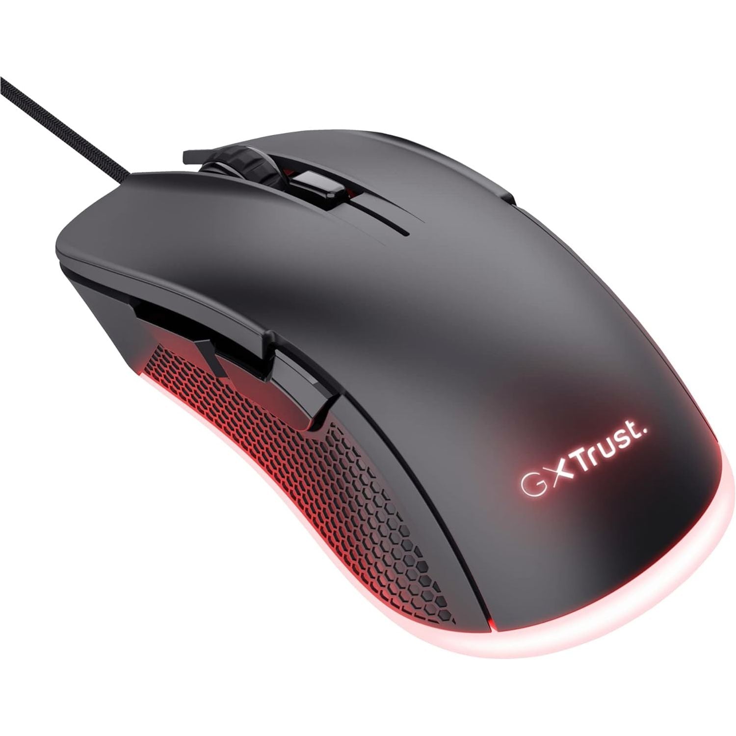 Buy Trust Gaming,Trust Gaming GXT 922 Ybar Gaming Mouse - 200-7200 DPI, 6 Programmable Buttons, 2.1m Braided USB Cable, RGB, 68% Recycled Materials, Advanced Software - Black - Gadcet UK | UK | London | Scotland | Wales| Near Me | Cheap | Pay In 3 | Keyboard & Mouse