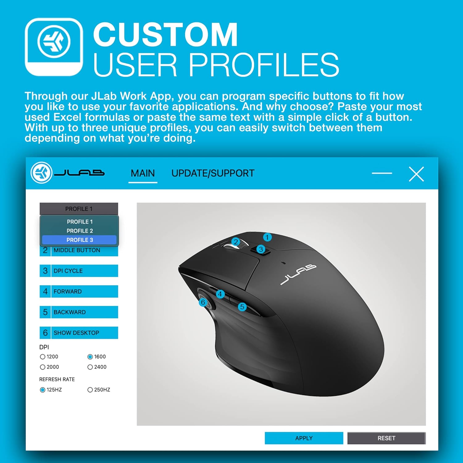 Buy JLab,JLab JBuds Tri-Mode Wireless Mouse Bluetooth 5.2 2.4GHz Silent Rechargeable - Gadcet UK | UK | London | Scotland | Wales| Near Me | Cheap | Pay In 3 | Mice & Trackballs