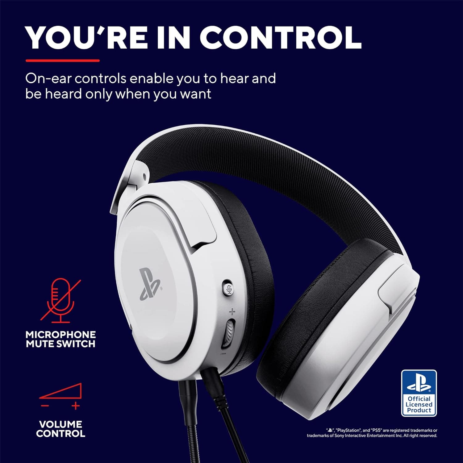 Buy Trust Gaming,Trust GXT 498 Forta PS5 Wired Gaming Headset - White - Gadcet UK | UK | London | Scotland | Wales| Ireland | Near Me | Cheap | Pay In 3 | Headphones