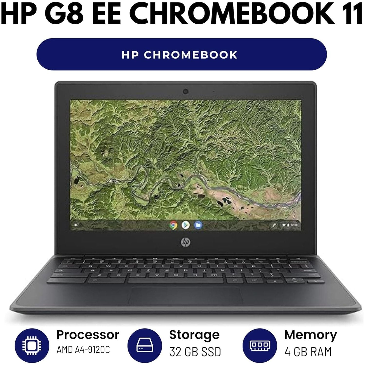 Buy HP,HP G8 EE Chromebook 11-11.6" Screen - Intel N4120 CPU - 4GB RAM - 32GB SSD - Black - Gadcet UK | UK | London | Scotland | Wales| Near Me | Cheap | Pay In 3 | Laptops