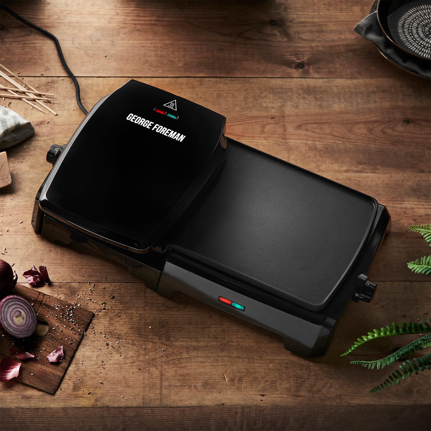 Buy George Foreman,George Foreman Large Electric Grill & Griddle 23450 – Dual Temperature Control, Non-Stick, Black - Gadcet UK | UK | London | Scotland | Wales| Near Me | Cheap | Pay In 3 | Electric Griddles & Grills