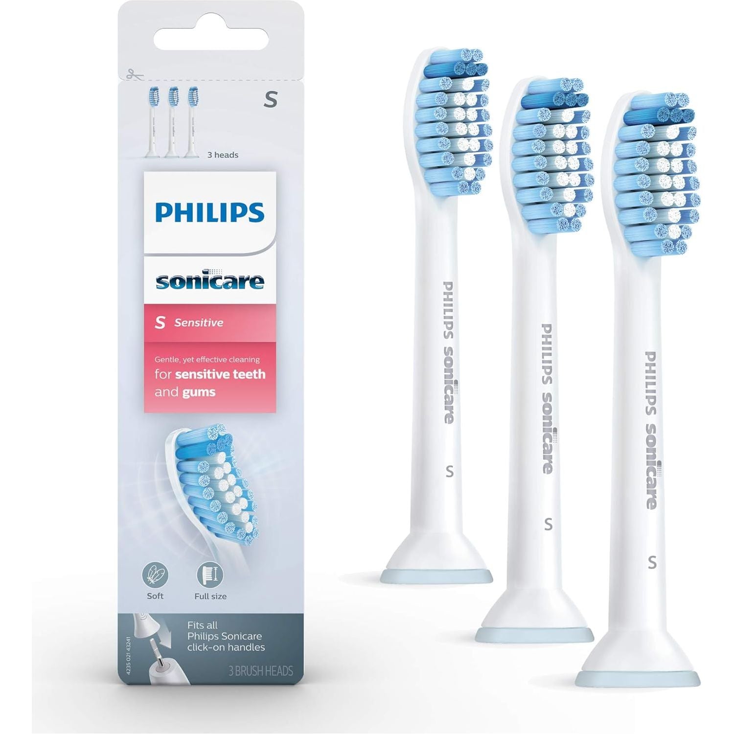 Buy Philips,Philips Sonicare Sensitive Toothbrush Heads HX6053/64, 3-Pack – White - Gadcet UK | UK | London | Scotland | Wales| Near Me | Cheap | Pay In 3 | Toothbrushes