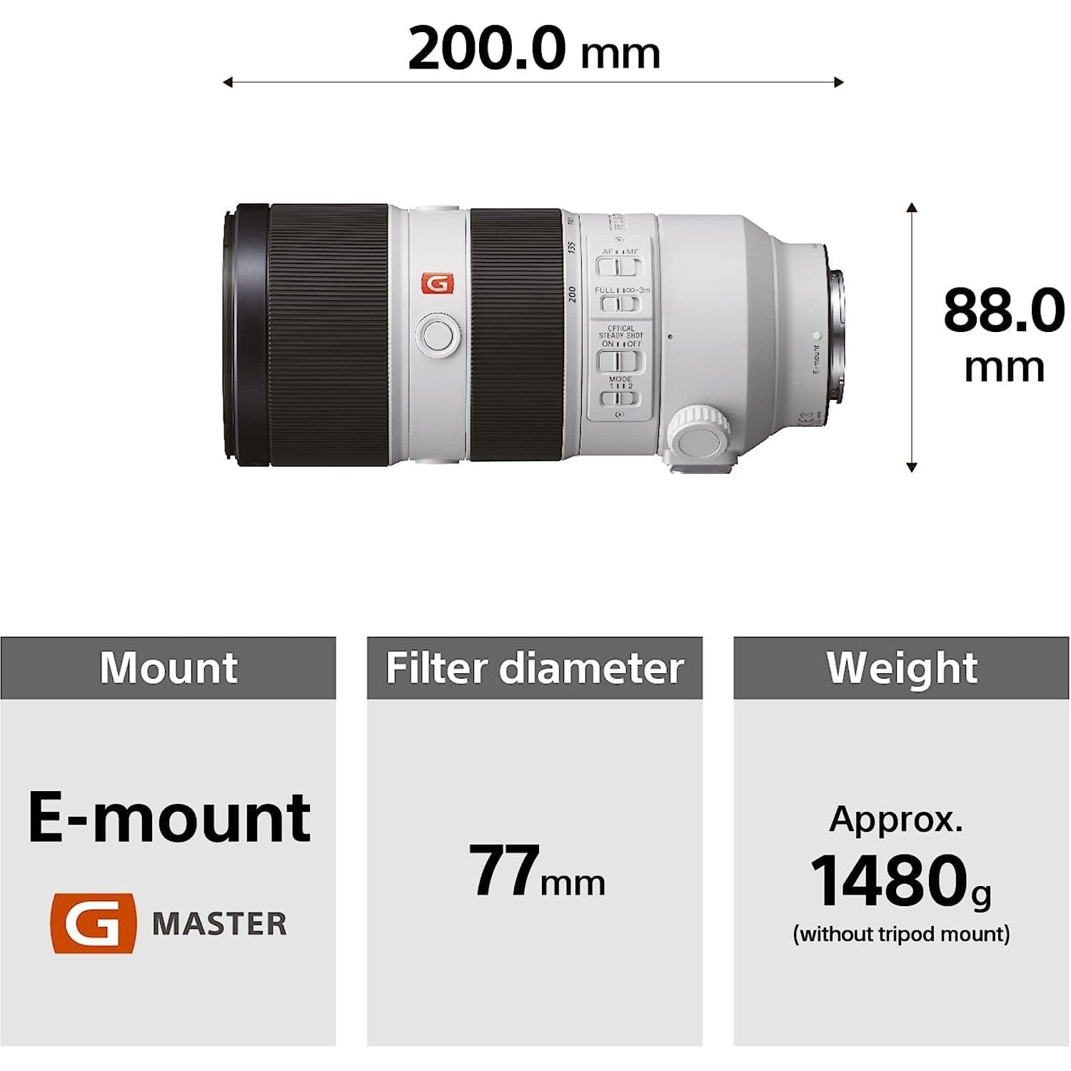 Buy Sony,Sony FE 70-200 mm f/2.8GM OSS Camera Telephoto Lens - Gadcet.com | UK | London | Scotland | Wales| Ireland | Near Me | Cheap | Pay In 3 | Camera Lenses