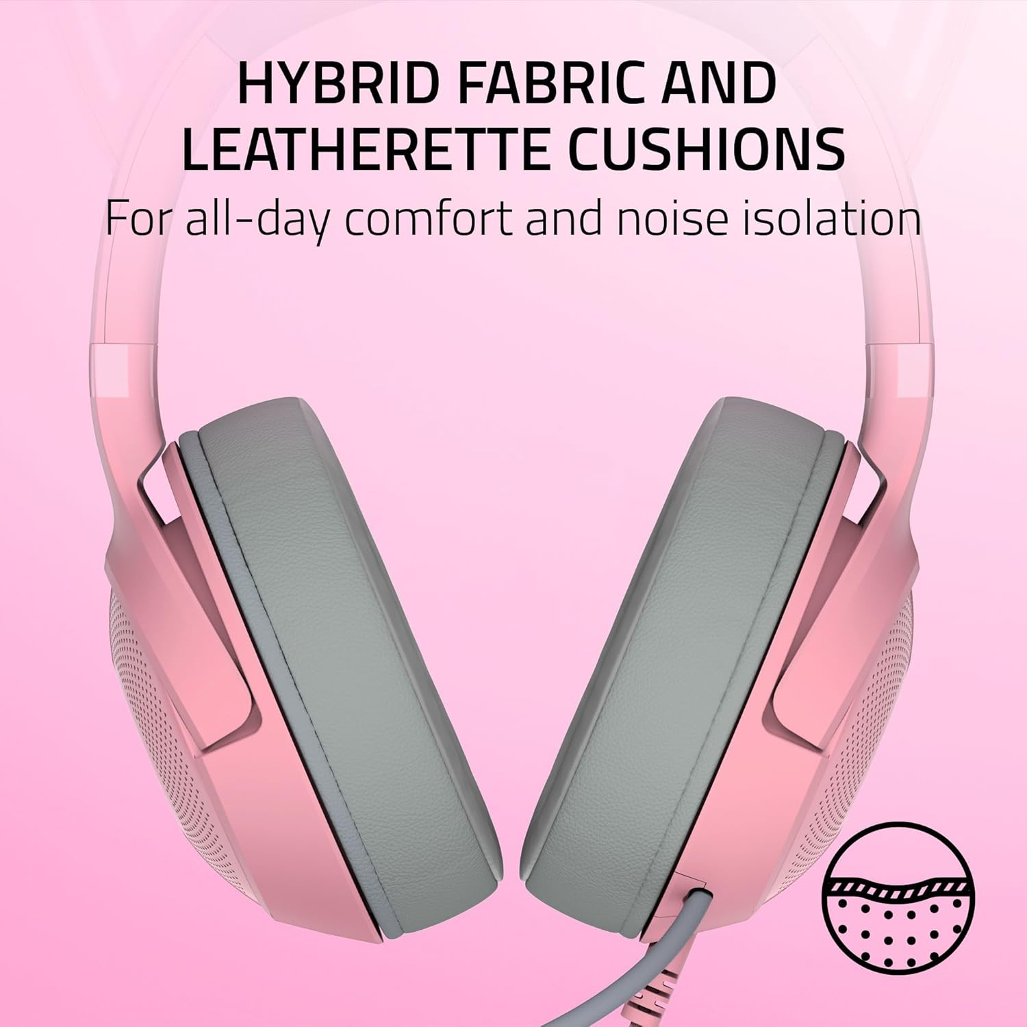 Buy RAZER,Razer Kraken Kitty V2 Wired RGB Headset – Stream Reactive Lighting, HyperClear Mic, TriForce 40mm Drivers, 7.1 Surround, Quartz Pink - Gadcet UK | UK | London | Scotland | Wales| Near Me | Cheap | Pay In 3 | Headsets