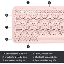 Buy Logitech,Logitech K380 Multi-Device Bluetooth Keyboard - Rose - Gadcet UK | UK | London | Scotland | Wales| Ireland | Near Me | Cheap | Pay In 3 | Keyboards