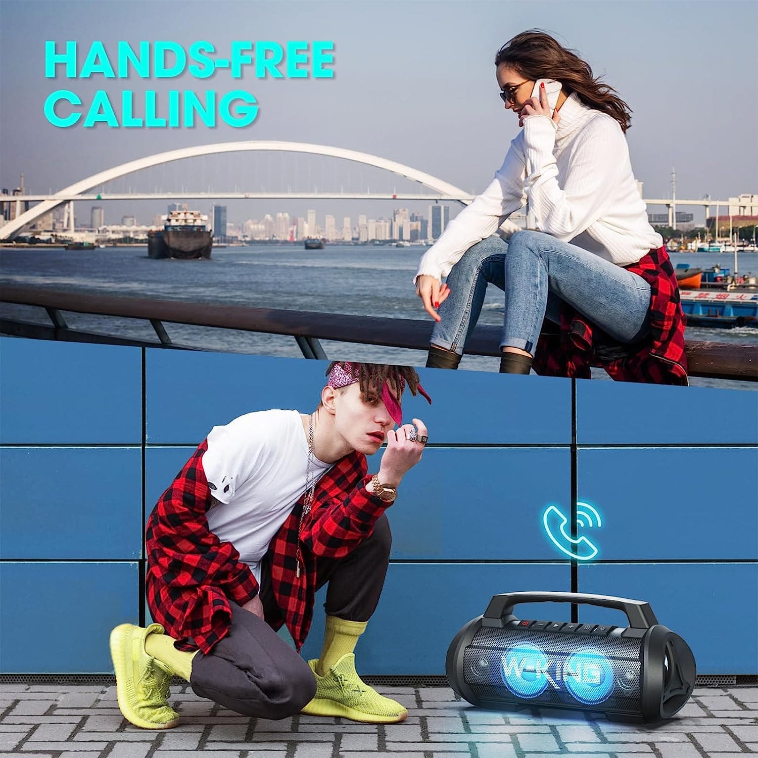 Buy W-king,W-KING Outdoor Portable Speaker Bluetooth Waterproof with Lights - 70W Loud Bluetooth Speaker Wireless - Gadcet.com | UK | London | Scotland | Wales| Ireland | Near Me | Cheap | Pay In 3 | Speakers