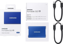Buy Samsung,SAMSUNG T7 Portable SSD 500GB - Up to 1050MB/s - USB 3.2 External Solid State Drive, Blue - Gadcet UK | UK | London | Scotland | Wales| Ireland | Near Me | Cheap | Pay In 3 | External hard drives