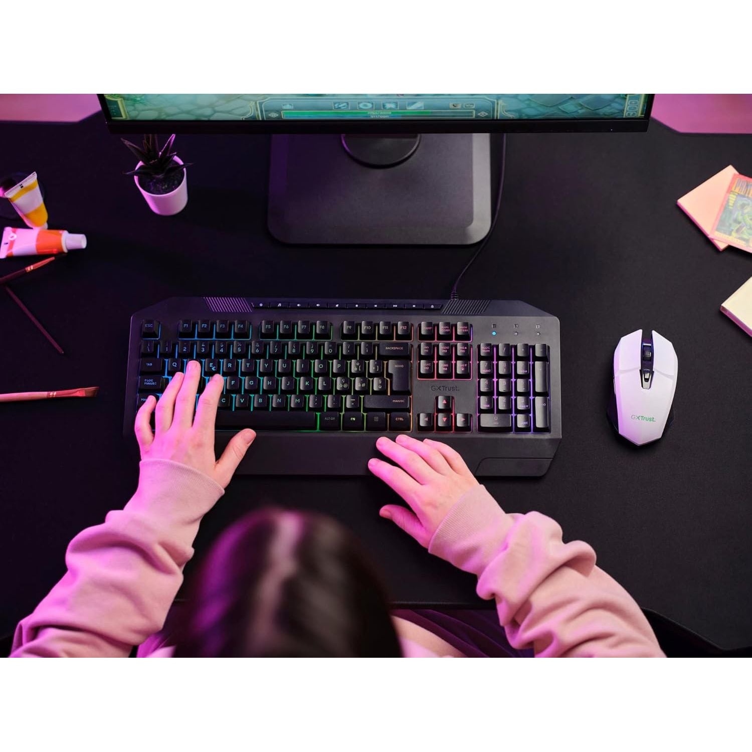 Buy Trust Gaming,Trust Gaming GXT 110W Felox Wireless Gaming Mouse – Rechargeable, 80H Playtime, 800-4800 DPI, RGB LED, 6 Buttons – White - Gadcet UK | UK | London | Scotland | Wales| Near Me | Cheap | Pay In 3 | Keyboard & Mouse