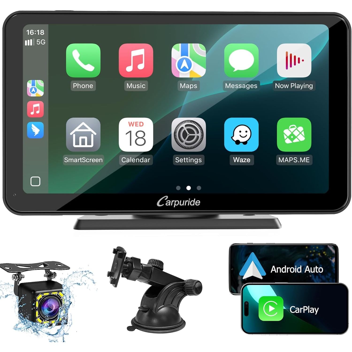 Buy Carpuride,Carpuride 706 Wireless Apple Carplay & Android Auto - Gadcet UK | UK | London | Scotland | Wales| Near Me | Cheap | Pay In 3 | Motor Vehicle A/V Players & In-Dash Systems