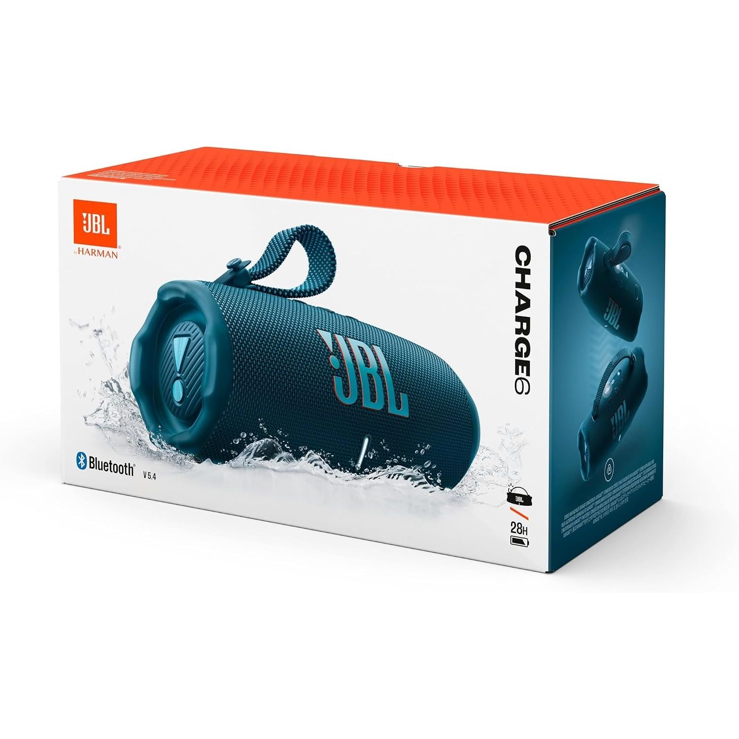 JBL Charge 6, Wireless Portable Bluetooth Speaker, Blue