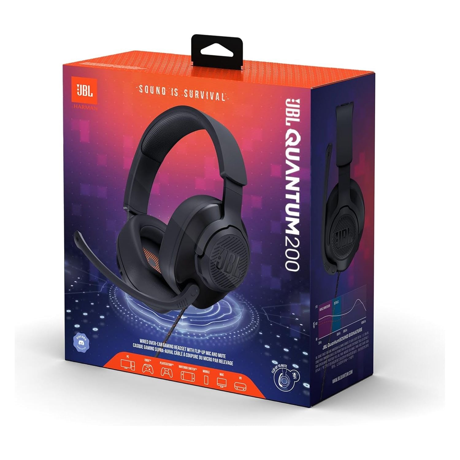 Buy JBL,JBL Quantum 200 Wired Over-Ear Gaming Headset with Microphone, Multi-Platform, in Black - Gadcet UK | UK | London | Scotland | Wales| Near Me | Cheap | Pay In 3 | Headphones & Headsets