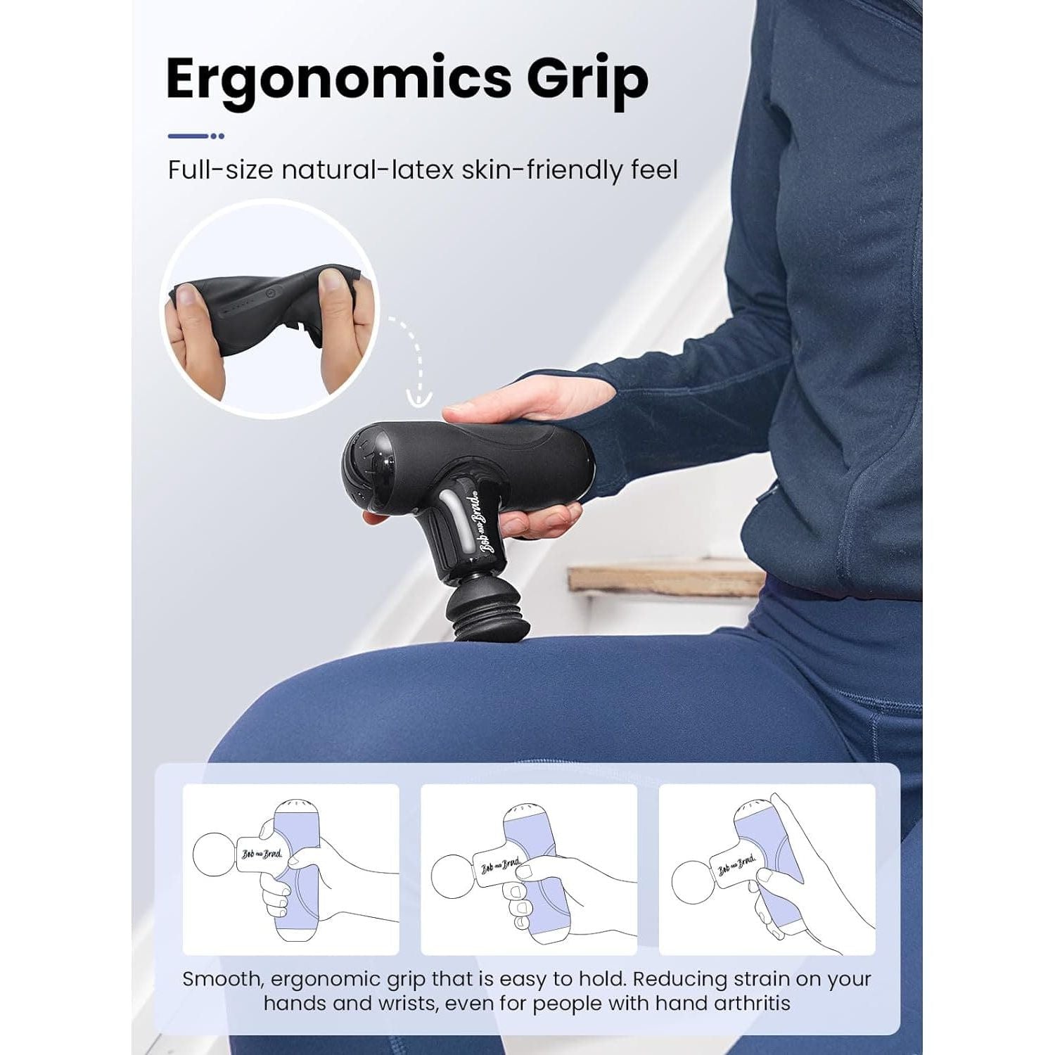 Buy BOB AND BRAD,Bob and Brad Q2 Mini Massage Gun, Portable Percussion Muscle Massage Gun Deep Tissue for Pain Relief & Recovery, Pocket-Sized & Ultra Quiet Muscle Massager Gun with Carry Case, Black - Gadcet UK | UK | London | Scotland | Wales| Near Me | Cheap | Pay In 3 | Electric Massagers