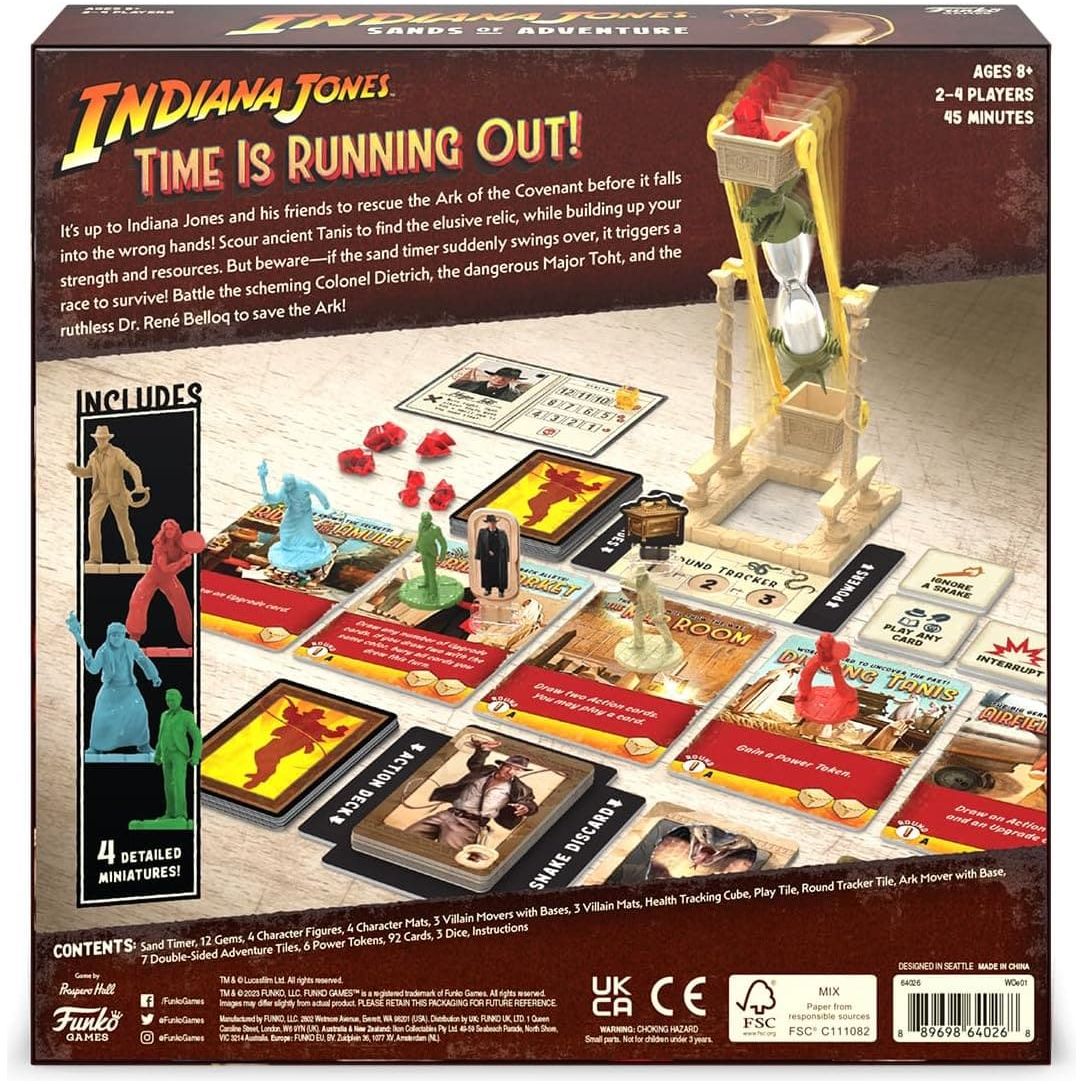 Buy Gadcet UK,Funko Games Indiana Jones Sands of Adventure Board Game | Ages 8+ | 2-4 Players | 45 Minutes Playing Time | Strategy, Adventure, and Cooperative Gameplay | Family Games for Teens and Adults - Gadcet UK | UK | London | Scotland | Wales| Ireland | Near Me | Cheap | Pay In 3 | Games and Toys