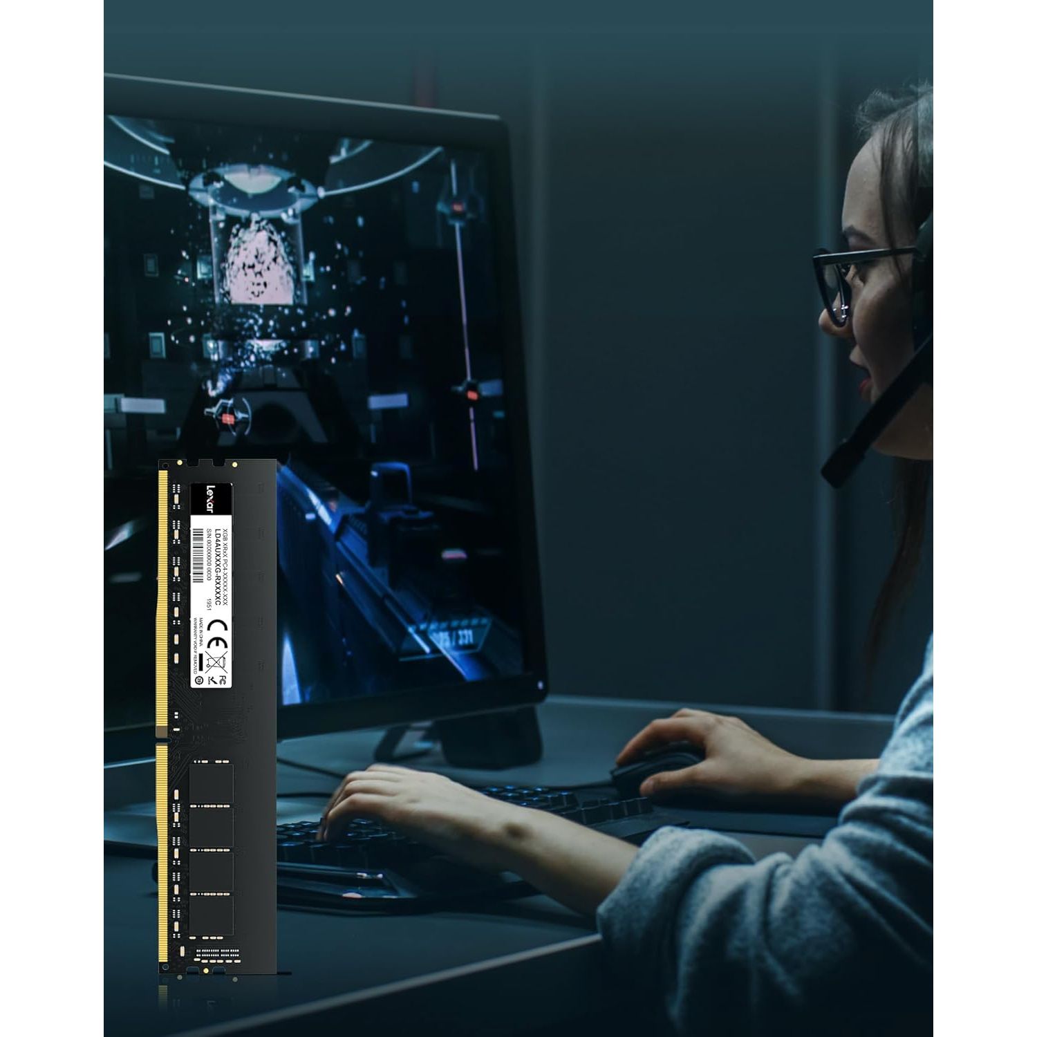 Buy Lexar,Lexar 8GB DDR4 3200MHz UDIMM Desktop RAM – 288-Pin High-Performance Memory (LD4AU008G-B3200ASST) - Gadcet UK | UK | London | Scotland | Wales| Near Me | Cheap | Pay In 3 | RAM