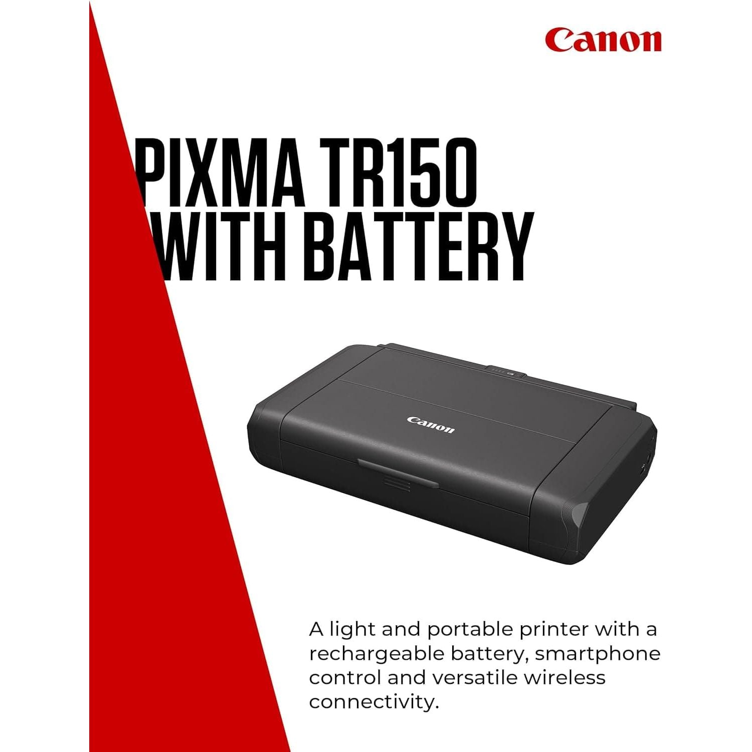 Buy Canon,Canon PIXMA TR150 Wireless Portable Color Inkjet Printer w/ Battery - A4 | Wi-Fi 2.4 & 5 GHz, Smartphone Printing, USB Charge | Compatible with iOS, Android, Windows - Gadcet UK | UK | London | Scotland | Wales| Near Me | Cheap | Pay In 3 | Printers, Copiers & Fax Machines