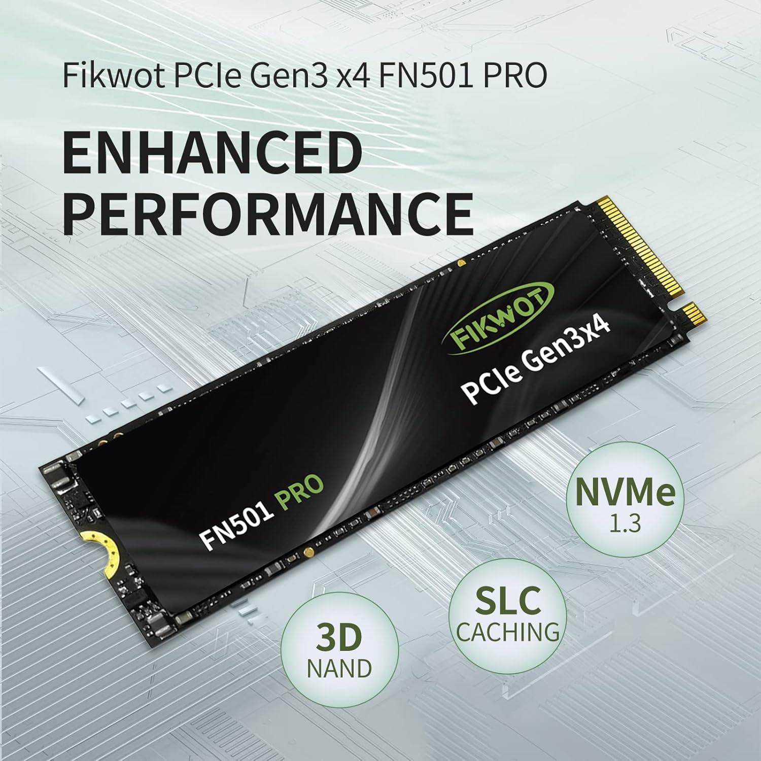 Buy Fikwot,Fikwot FN501 Pro NVMe SSD 1TB M.2 2280, PCIe Gen3 x4, Up to 3500MB/s, 3D TLC NAND, SLC Cache - Compatible with Laptops & Desktops - Gadcet UK | UK | London | Scotland | Wales| Near Me | Cheap | Pay In 3 | Hard Drives