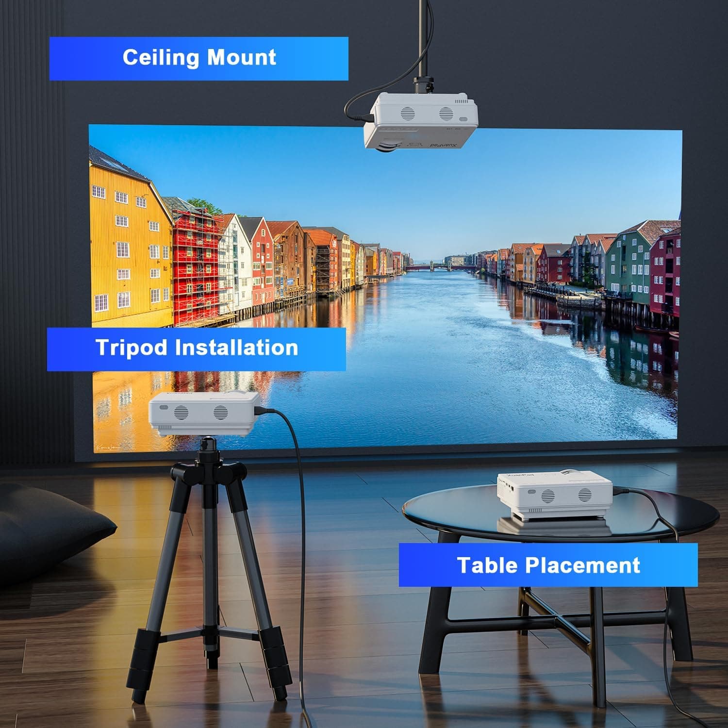 Buy XuanPad,XuanPad Mini Portable Video-Projector - White - Gadcet UK | UK | London | Scotland | Wales| Ireland | Near Me | Cheap | Pay In 3 | Electronics
