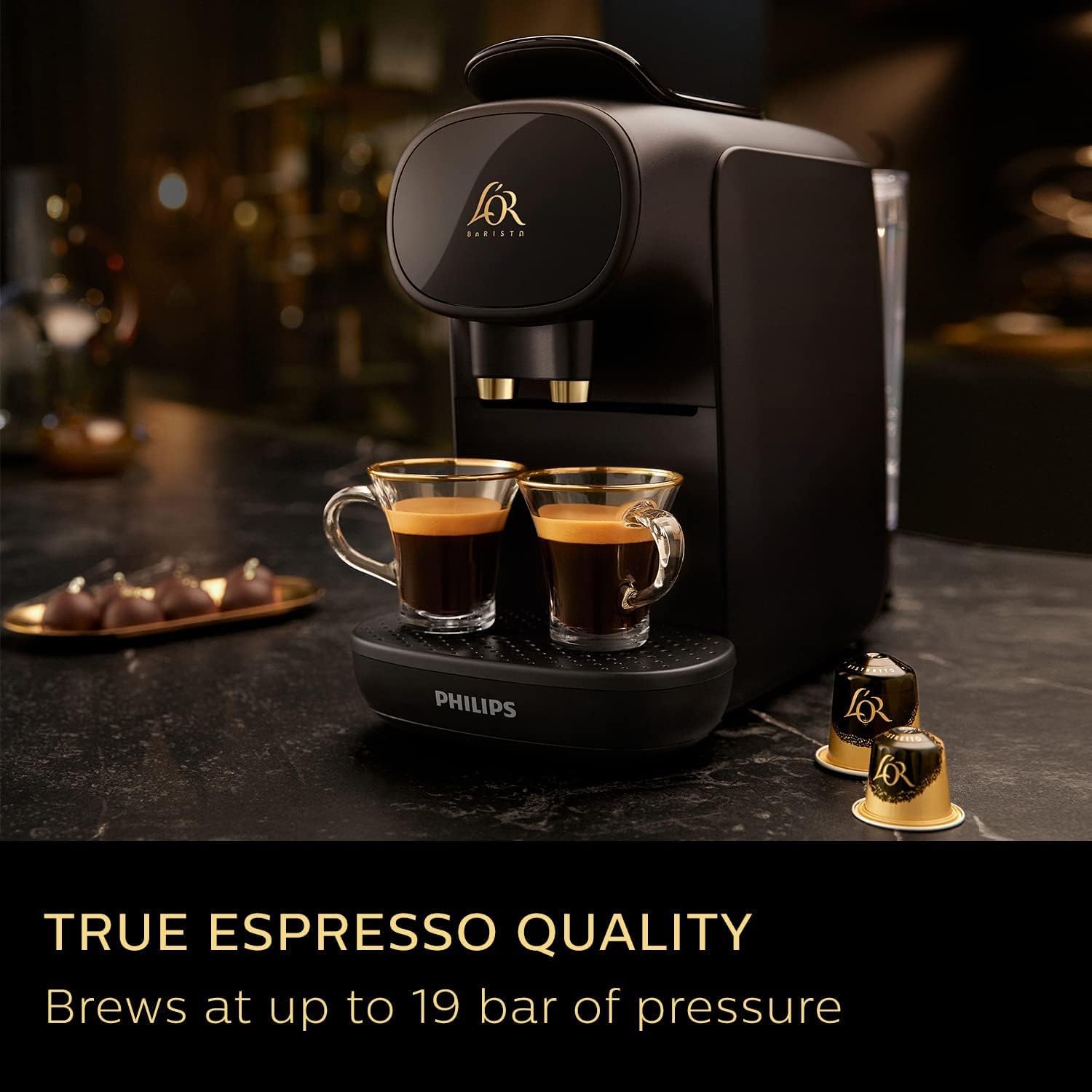 Buy Philips,Philips L'OR Barista Sublime Capsule Coffee Machine - Double Shot, 1 or 2 Cups, Full Coffee Menu, Black (LM9012/60) - Gadcet UK | UK | London | Scotland | Wales| Near Me | Cheap | Pay In 3 | Coffee Makers & Espresso Machines