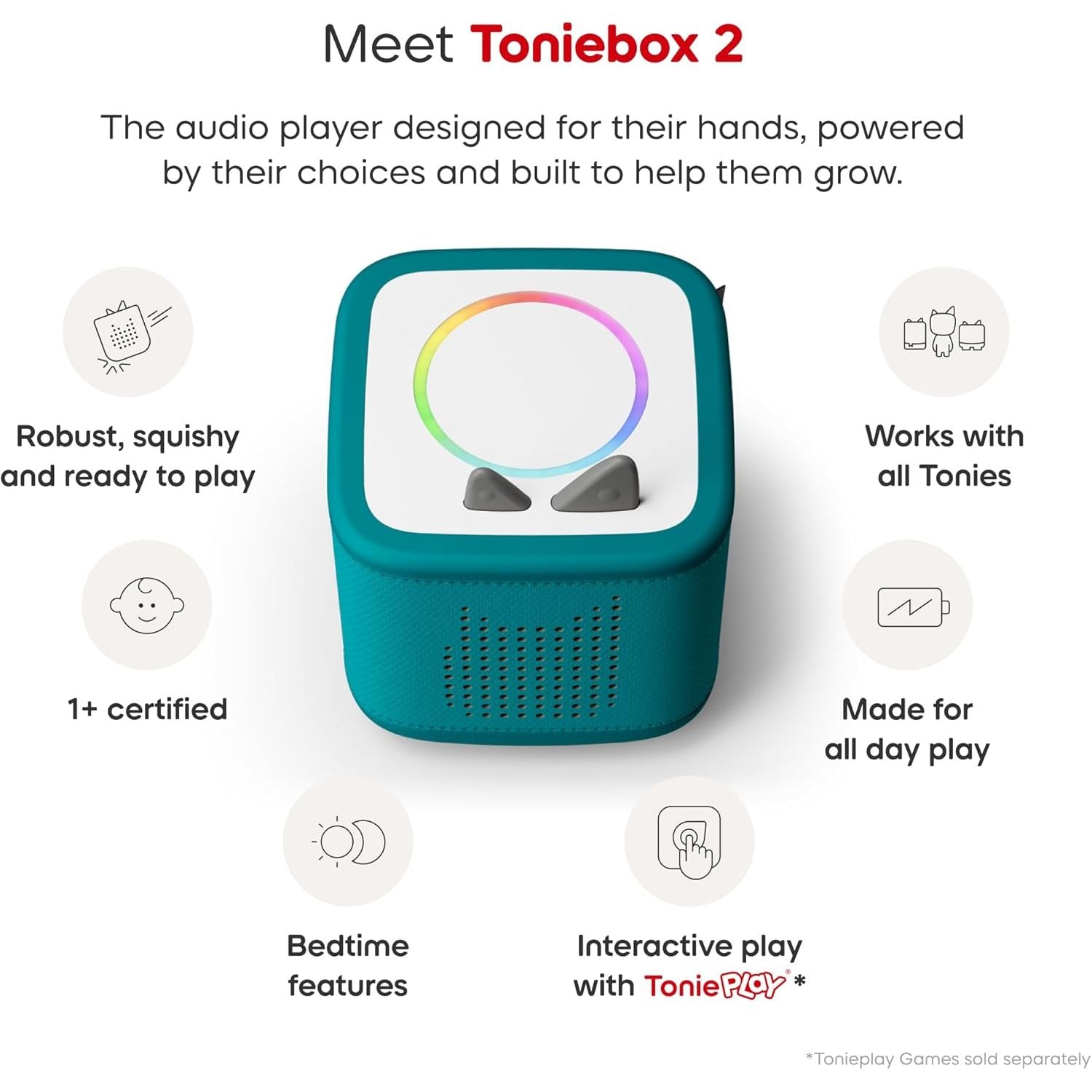 Buy TONIES,TONIES Tropical Teal Toniebox 2 Starter Set with Creative Tonie RubieInspiring Your Home Ltd Unit 3 7-9 Cartersfield Road Waltham Abbey EN9 1JD - Gadcet UK | UK | London | Scotland | Wales| Near Me | Cheap | Pay In 3 | Educational Toys