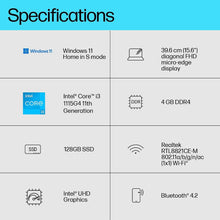 Buy HP,HP Laptop PC 15s-fq2015sa | Intel Core i3-1115G4 Processor | 8GB RAM | 256GB SSD | 15.6 inch Full HD 16:9 display | Microsoft Windows 11 Home OS | Natural Silver - Gadcet.com | UK | London | Scotland | Wales| Ireland | Near Me | Cheap | Pay In 3 | Laptops