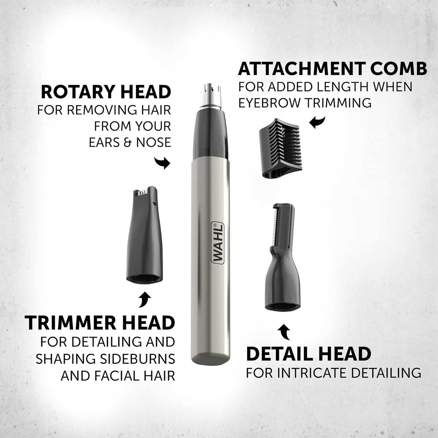 Buy Wahl,Wahl Micro Finisher 3-in-1 Nose, Ear & Eyebrow Trimmer – Lithium Battery Powered, Washable Heads, Painless Grooming for Men & Women, Gift Idea - Gadcet UK | UK | London | Scotland | Wales| Near Me | Cheap | Pay In 3 | Trimmers