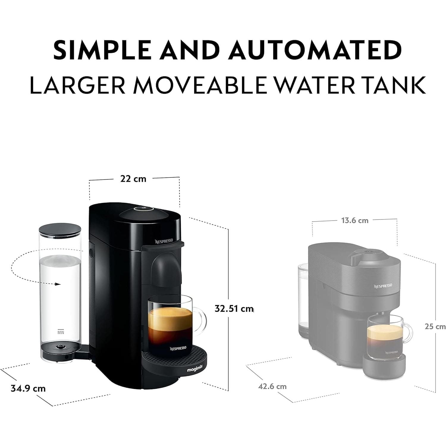 Buy Nespresso,Nespresso Vertuo Plus 11399 Coffee Machine by Magimix - Black - Gadcet UK | UK | London | Scotland | Wales| Ireland | Near Me | Cheap | Pay In 3 | Coffee Makers & Espresso Machines